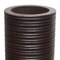 Brown Decorative Contemporary Mango Wood Ribbed Design Cylinder Shaped Vase